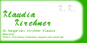 klaudia kirchner business card